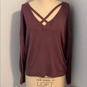 Express Double V Dolman Sweater